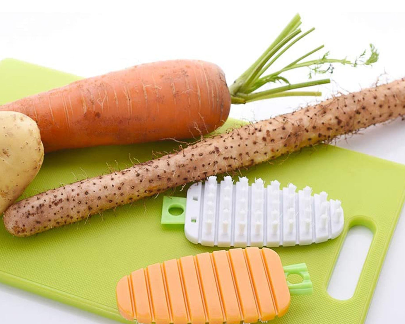 Vegetable Scrubbing Brush, Vegetable Scrubber Nonâ€‘Toxic Fruit Brush Carrot Shape Vegetable Brush for Potato for Vegetable