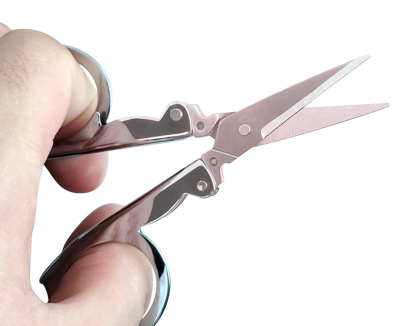 Folding scissors for cutting tasks
