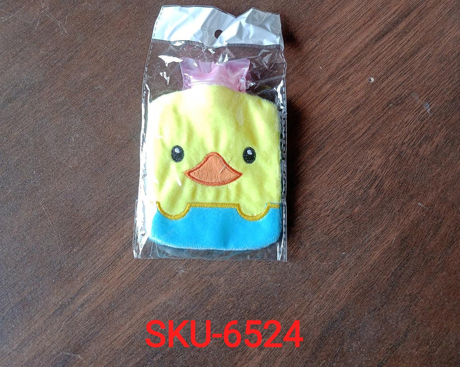 6524 Yellow Duck design small Hot Water Bag with Cover for Pain Relief, Neck, Shoulder Pain and Hand, Feet Warmer, Menstrual Cramps.