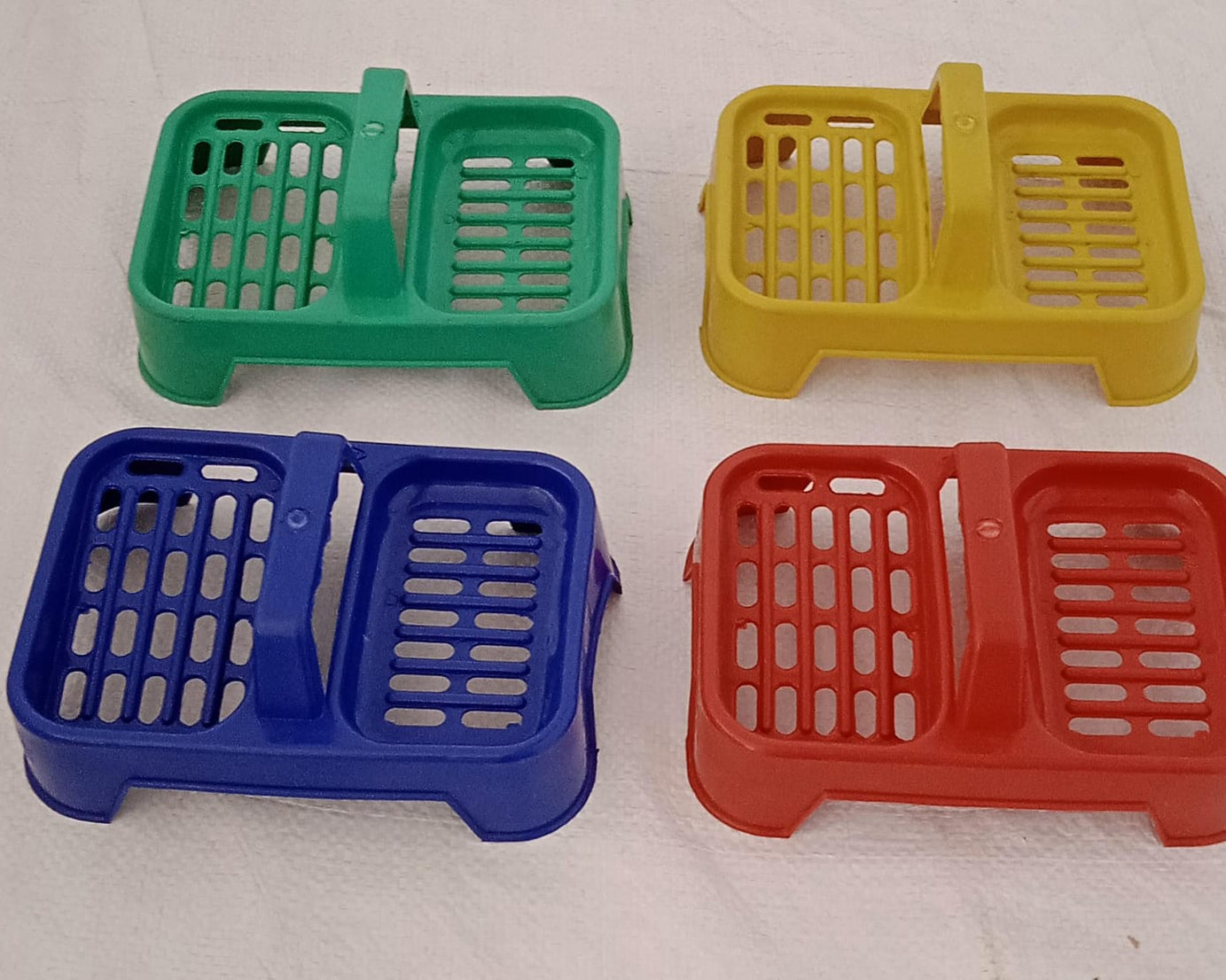 8729 2in1 Plastic Soap Case / Soap Dish / Soap Stand, 2 Section Plastic Soap Case Soap Holder Soap Dish For Bathroom Kitchen Sink (1 Pc / Multicolor )