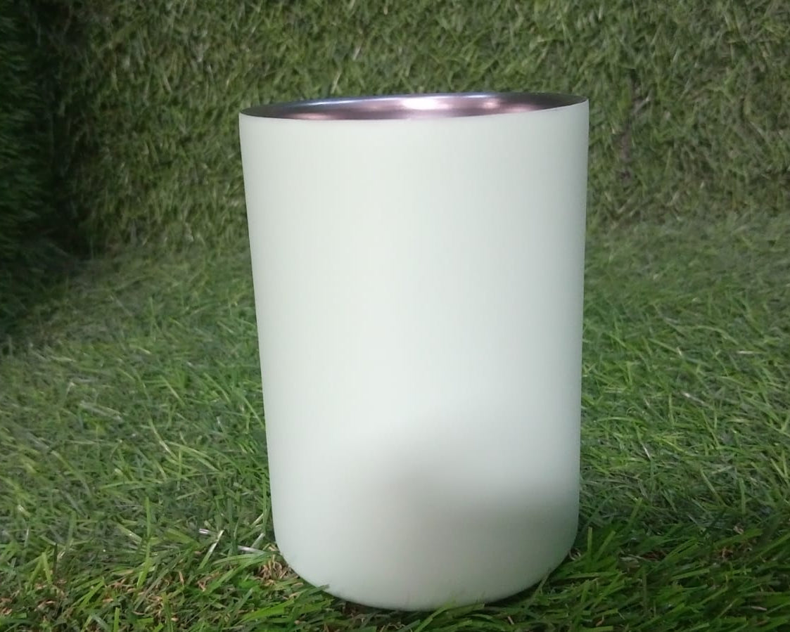 Portable stainless steel drinking mug