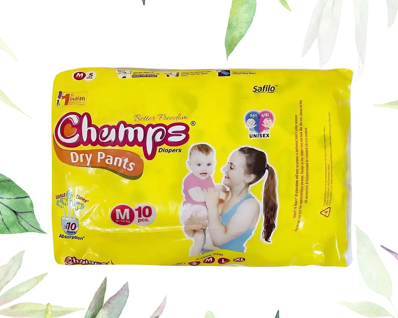 Travel Must-Have: Champs Medium Diaper Pants (10 Pcs) - Leakproof