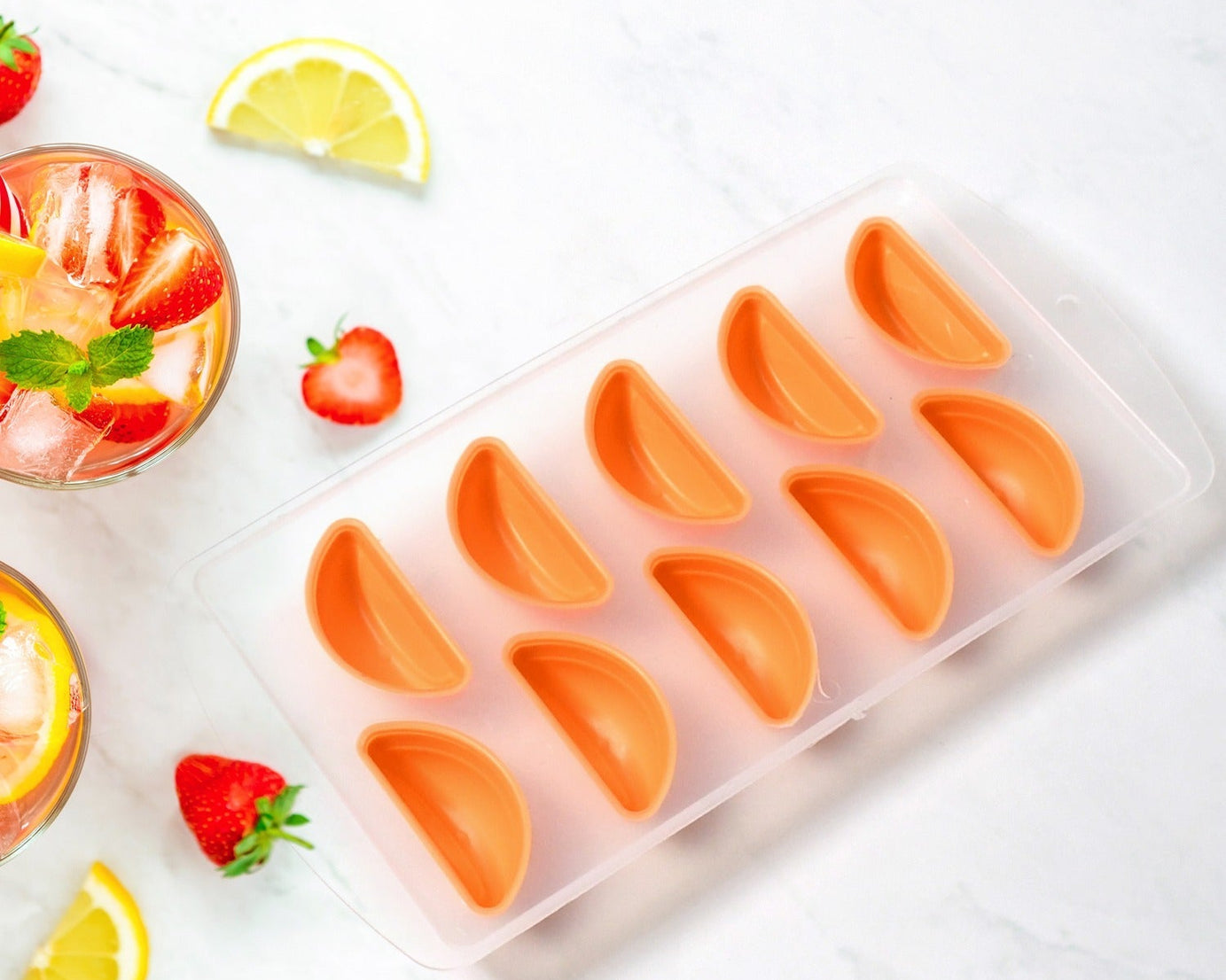Silicone Mold Ice Cube Tray Creative Sweet Multi Type Ice Tray Buckets, Ice Cube Trays Multi Fruit Shape Ice Tray (1 Pc)