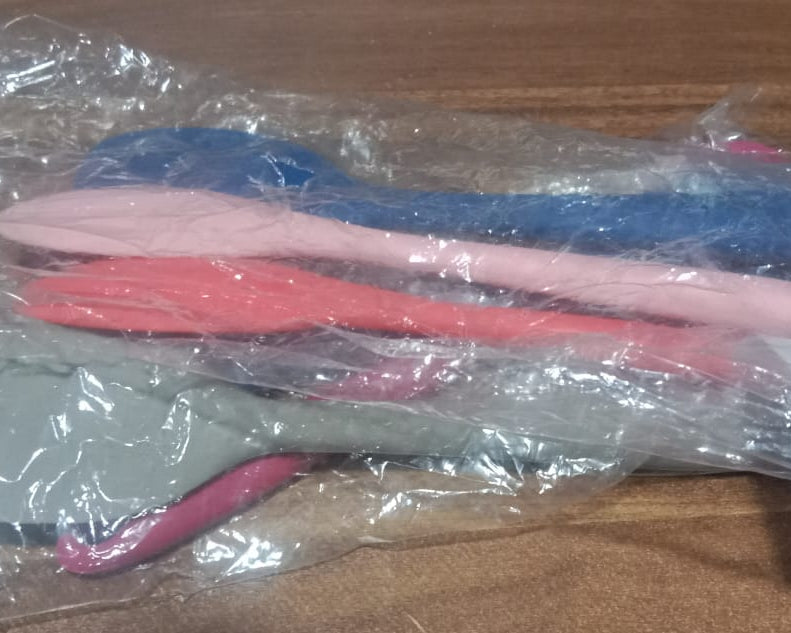 Multipurpose Silicone Spoon, Silicone Basting Spoon Non-Stick Kitchen Utensils Household Gadgets Heat-Resistant Non Stick Spoons Kitchen Cookware Items For Cooking and Baking (6 Pcs Set)