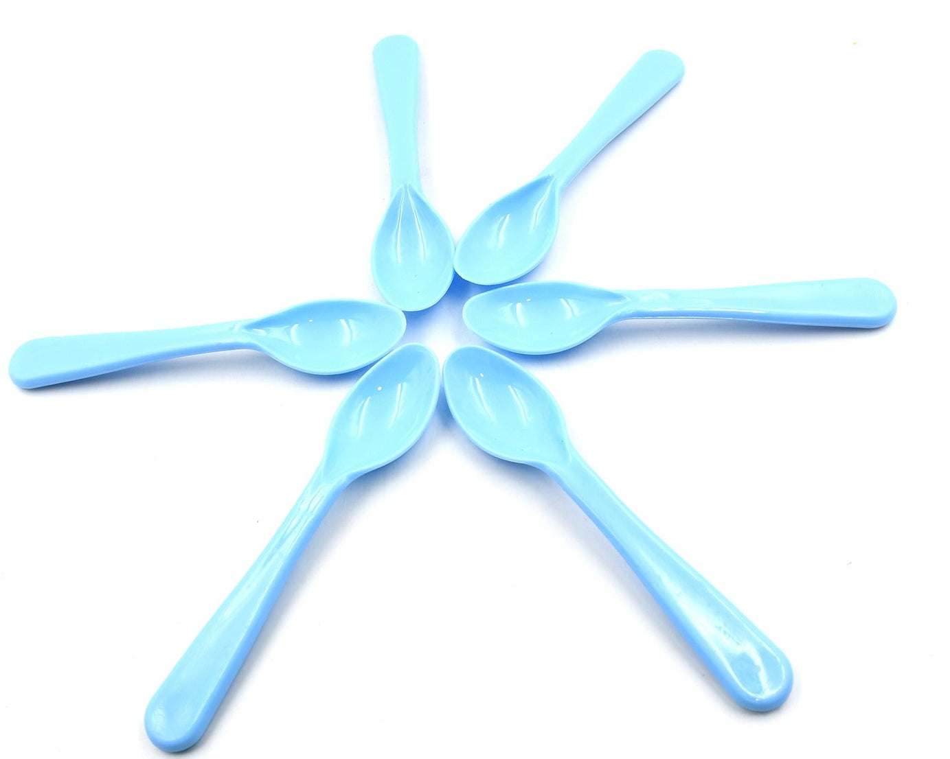 Food Plastic Spoon Set, Plastic Table Spoon Set Plastic Tea Spoon, Coffee with ABS Plastic, Heat-Resistant Spoon (6 Pc Set )