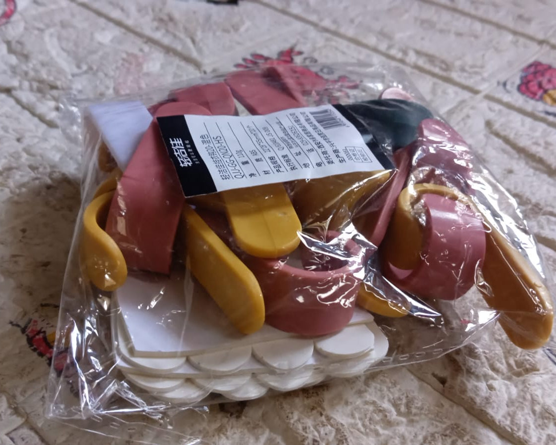 4351 Self Adhesive Wall Hooks Waterproof Adhesive Sticky Round Hooks | Hanging Capacity 1 KG Max | Multipurpose Home Storage (20 Pcs Set)