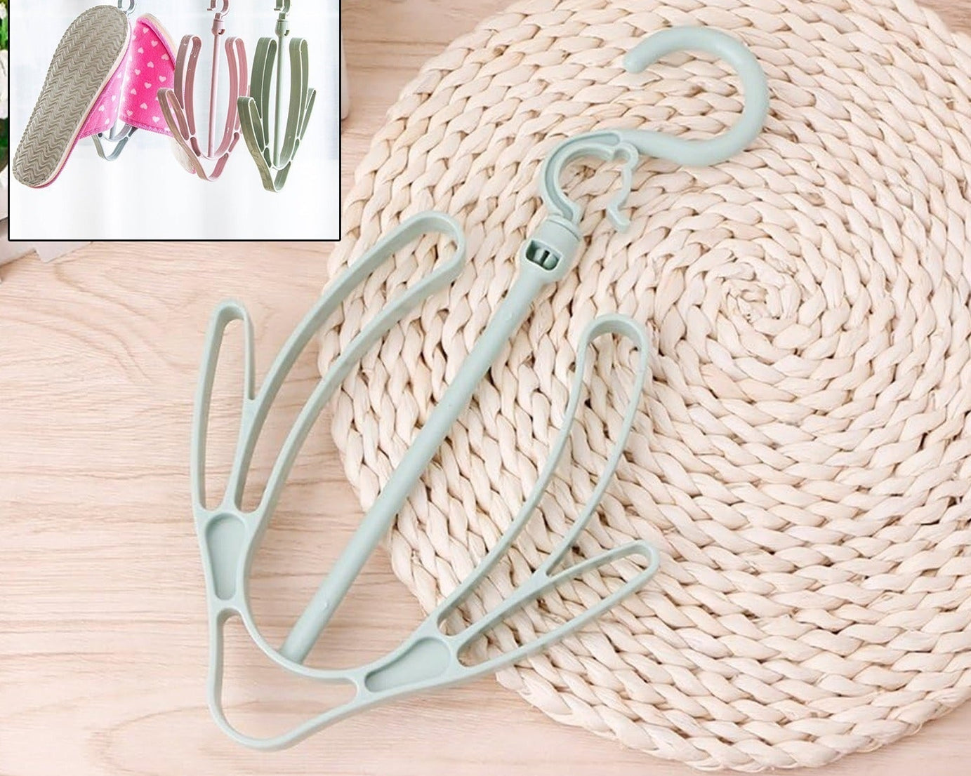 Shoes Drying Hanger, Rotatable Shoe Hanging Racks for Balcony Closet (1pc)