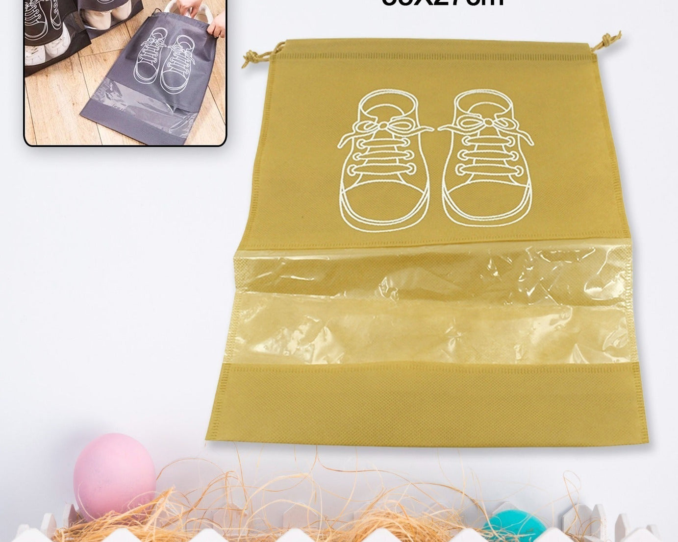 Beach Bag Shoes Storage Bag Closet Organizer Non-woven Travel Portable Bag Waterproof Pocket Clothing Classified Hanging Bag shoe bag luggage travel Portable Shoe Pouch Non Woven Transparent Window (1 Pc )