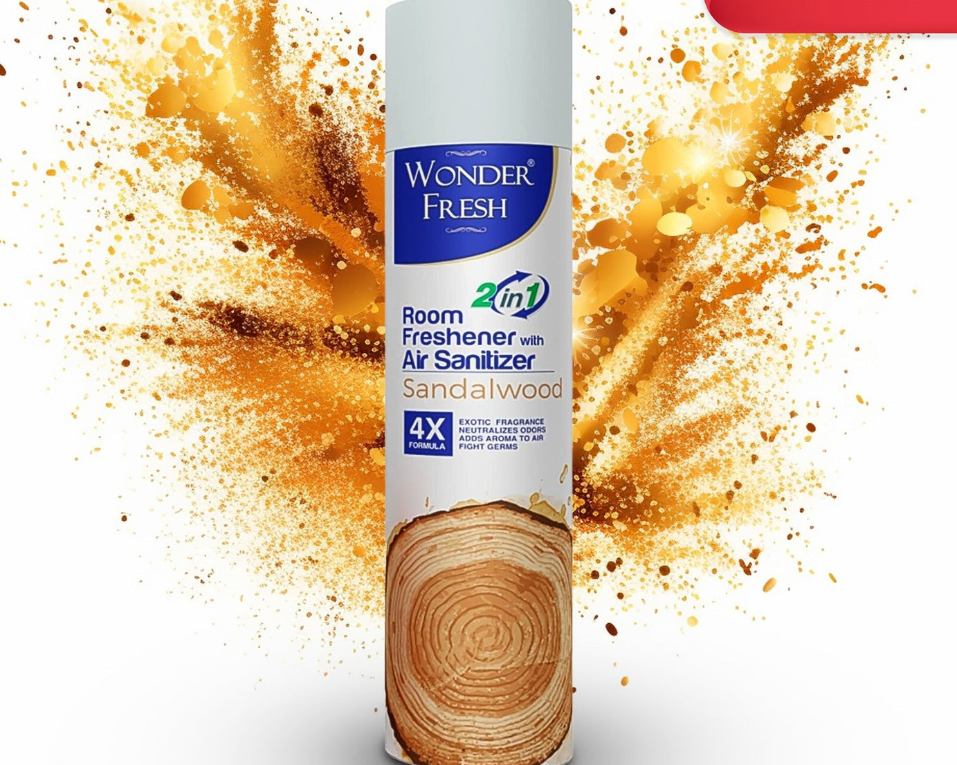 Fresh Air Freshener Spray, Sandalwood Fragrance | Long Lasting Fragrance for Home & Office (Mix Fragrance /  125 Gm)