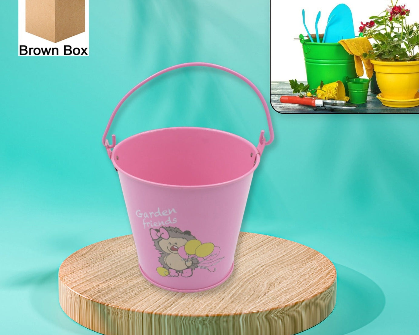 Small Metal Buckets with Handles, Bucket Plant Kids Pot Plant Succulents Metal Flower Bucket Metal Candy Bucket Ice Bucket Bucket Metal Succulent Flower Pot Creativity (1 Pc)