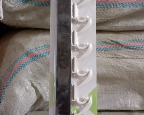 7572 Cloth hanger, Wall Door Hooks Rail for Hanging Clothes for Hanging Hook Rack Rail, Extra Long Coat Hanger Wall Mount for Clothes, Jacket, Hats, 6 Hook With Eco-friendly Liquid Adhesive Glue