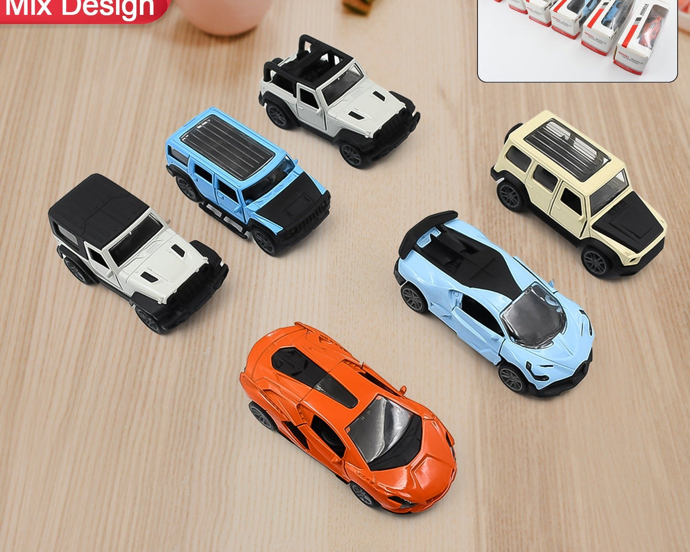 Mini Pull Back Car Widely Used By Kids (1 Pc / Mix Color / Design)