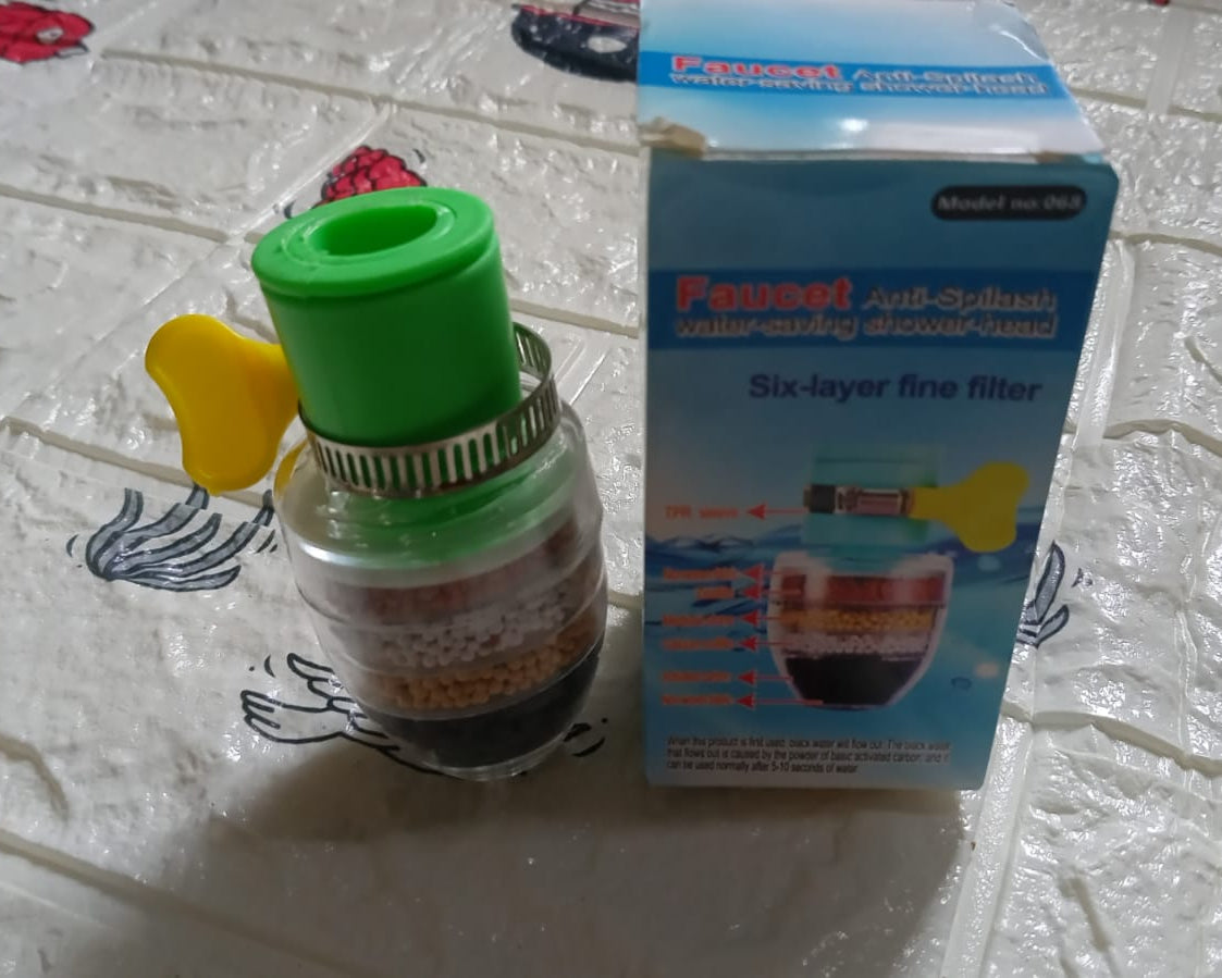 Six-layer water purifier for faucets