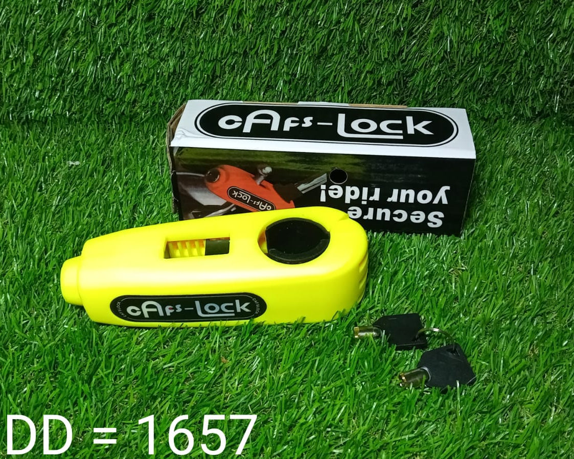 Bike lock with brake lever mechanism