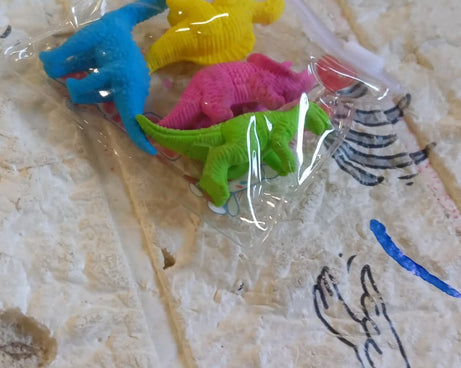 Small Dinosaur Shaped Erasers (4 Pc): Animal Erasers for Kids (School Supplies)