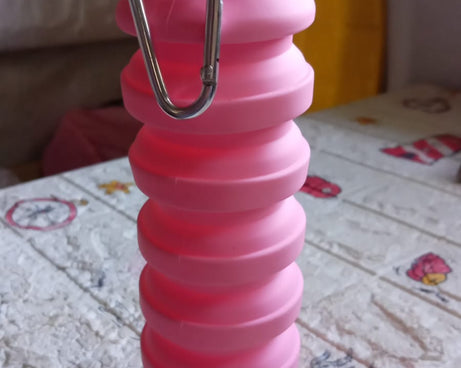 Foldable Water Bottle, Silicone Leak Proof Portable Sports Travel Water Bottle for Outdoor, Gym, Hiking (1 Pc / 24 cm Foldable)