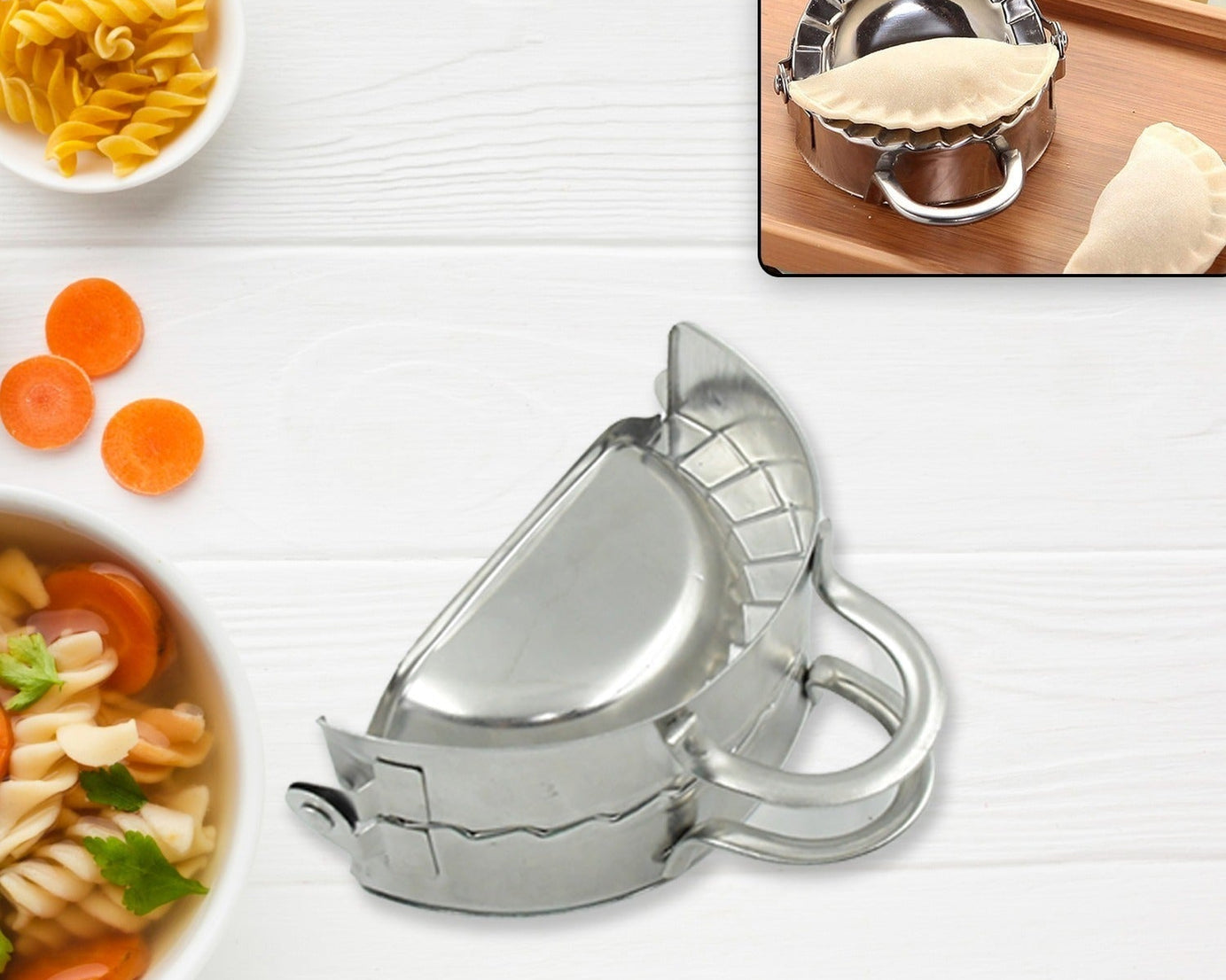 Stainless Steel Dumpling Maker: Easy & Reliable Dumplings Every Time (1 Pc)