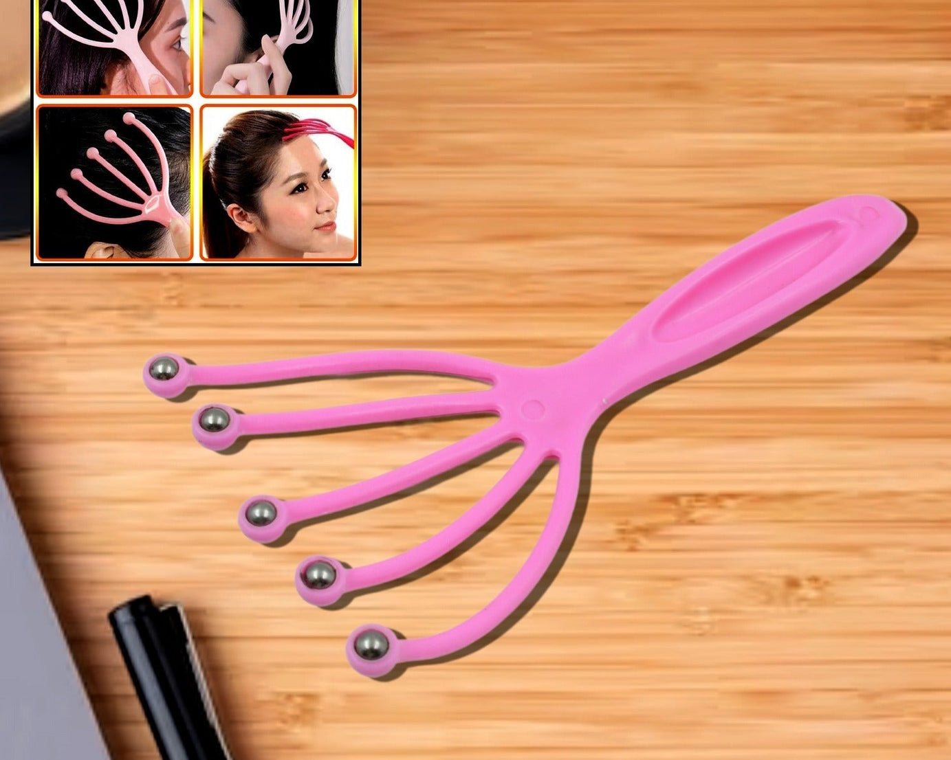 0268 Scalp Massager Handheld Portable Head Massager Deep Relax and Pressure Relief in Office Household and Tour & Father’s Day and Mother’s Day Gifts for Home Relaxation (1 Pc )