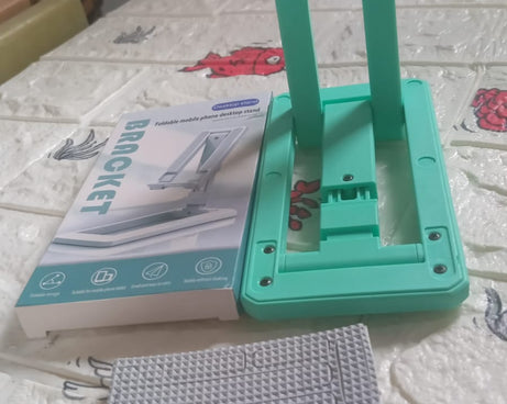 Mobile Phone Stand Mobile Phone Holder Table Adjustable Angle Height Foldable Non-Slip Sturdy Mobile Phone Holder Desktop Phone Holder for All Smartphones