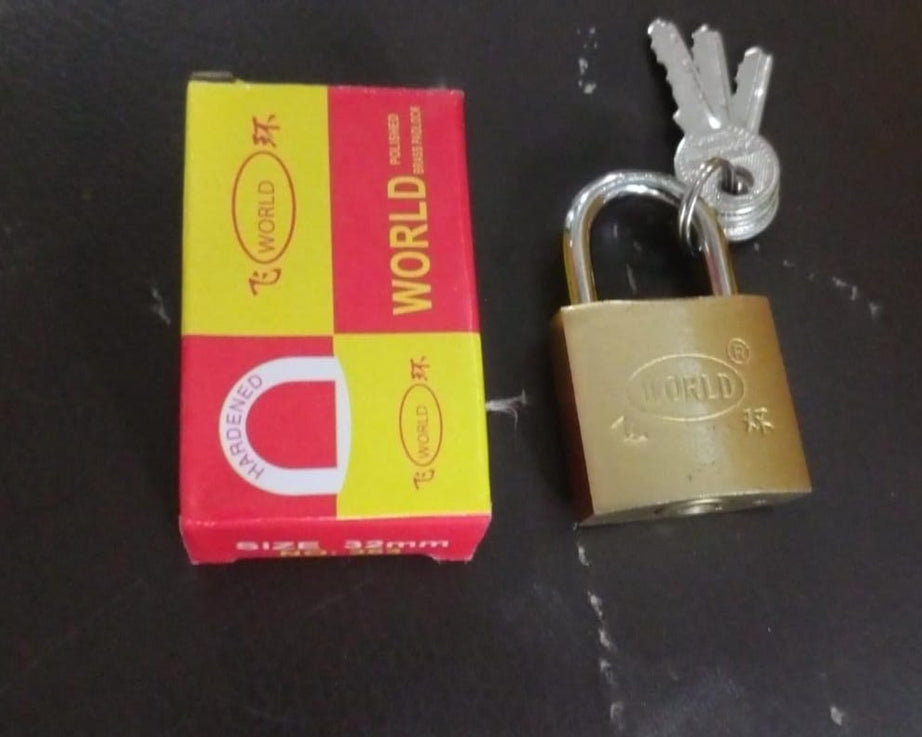 Steel padlock with multiple keys for added security