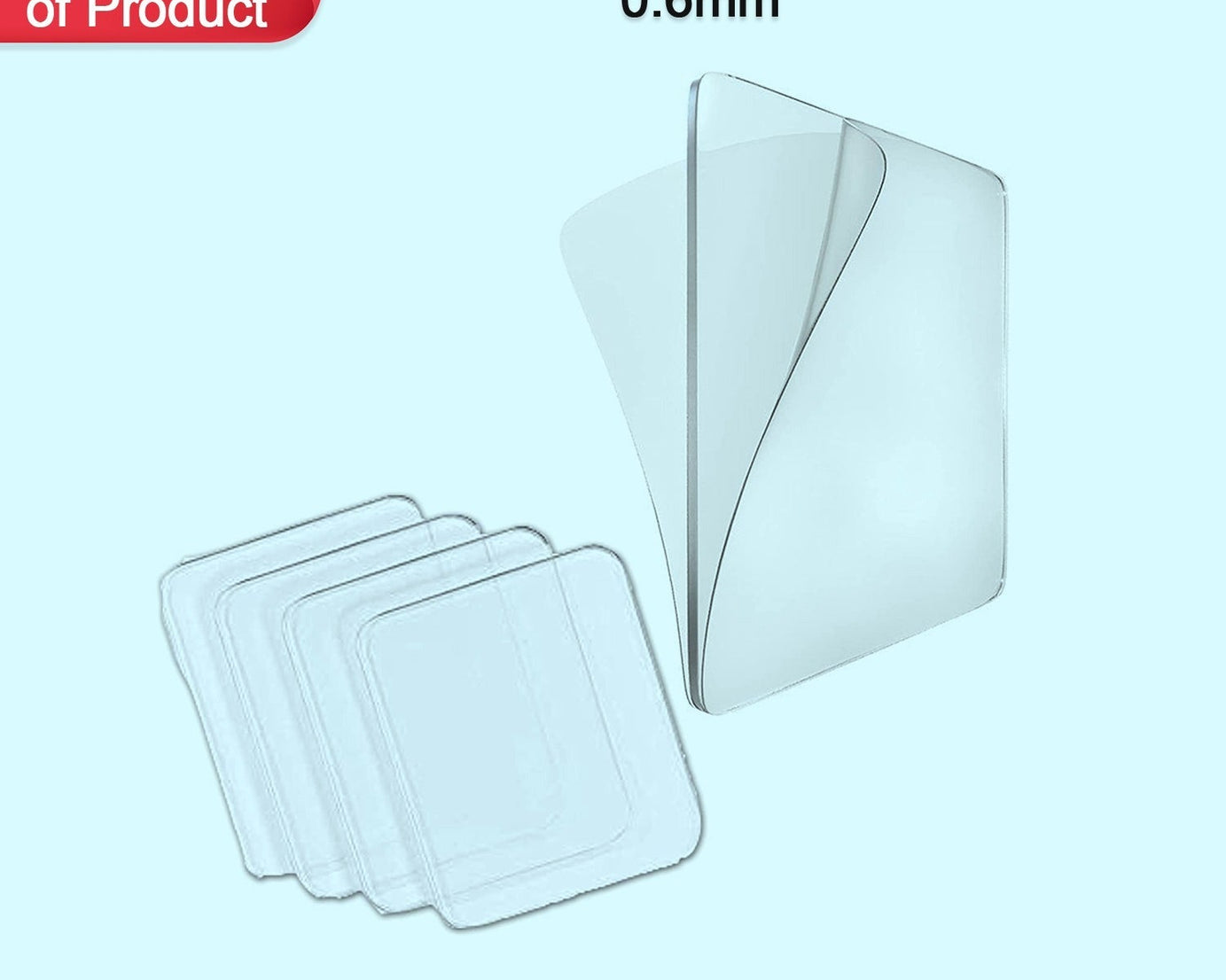 New Double Side Tape Sticker Strong Waterproof Wall Indoor Nano Adhesive No Trace Gel Clear Industrial Multipurpose Removable Use for Bedroom, Home, Kitchen, Hotel (0.6mmx1pc)