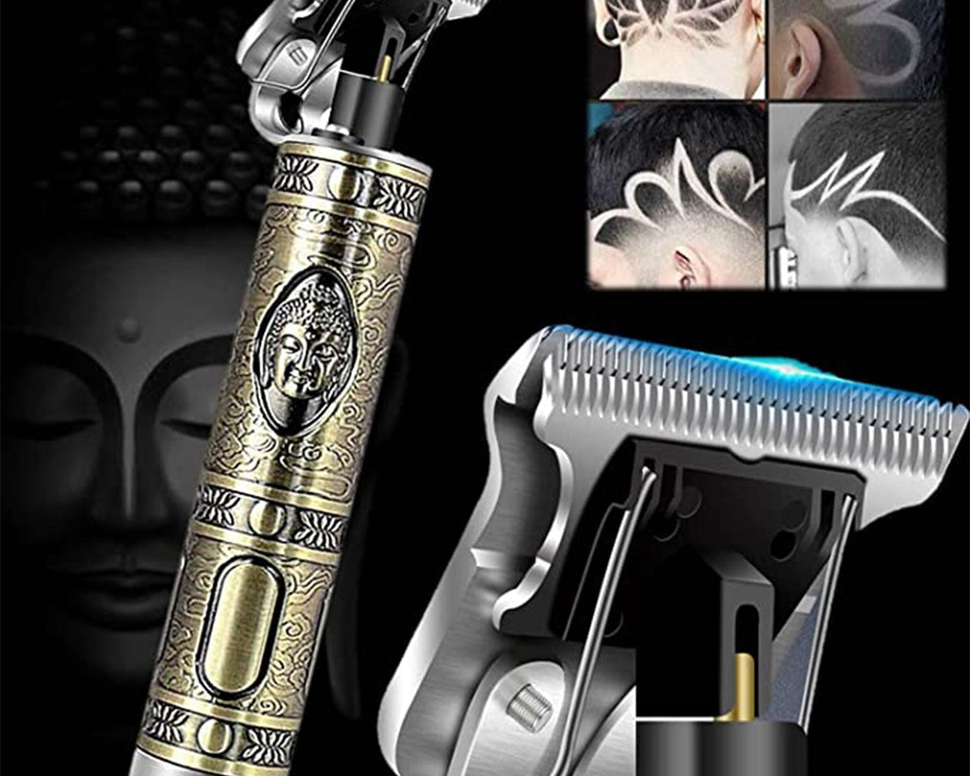 Professional hair trimmer with adjustable blades