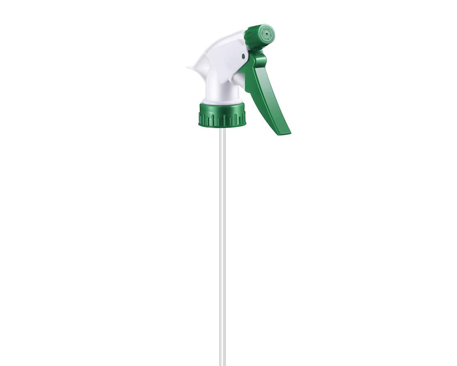 Replacement nozzle for spray bottles, plastic, with pipe, ideal for home and garden use.