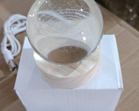 3D Astronomy Night Lamp Crystal Ball lamps With Base (1 Pc)