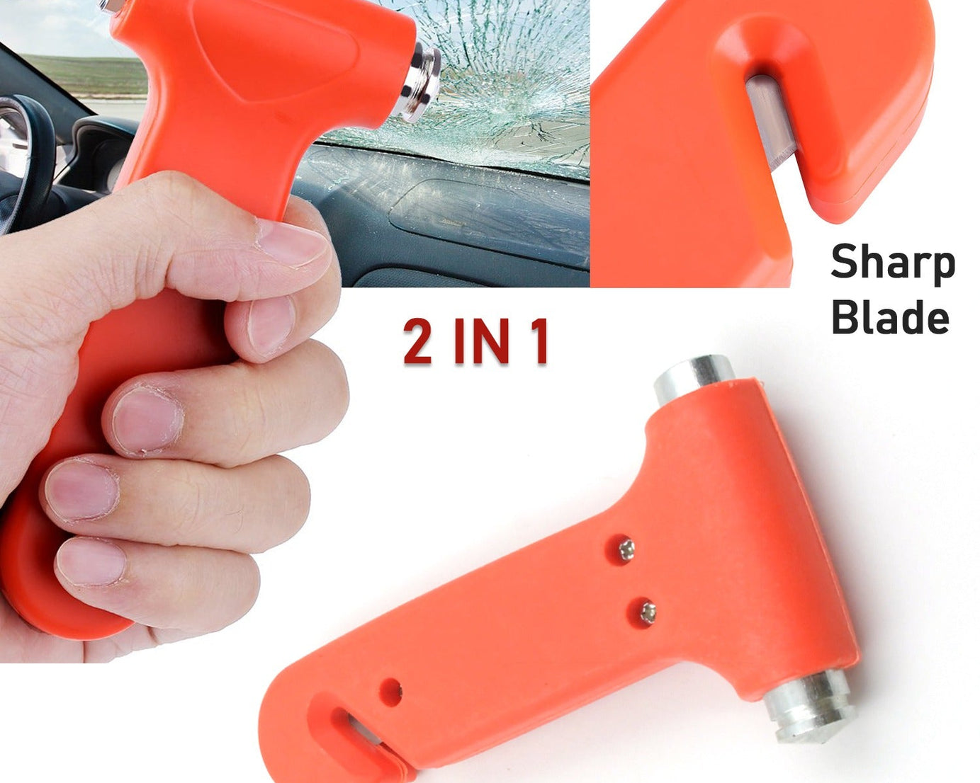 Car Safety Hammer,Emergency and Rescue Tool,Car Window Breaker and Seatbelt Cutter,Safety Hammer Emergency Rescue Tool,Car Window Breaking Seat Belt Cutter (1 Pc)