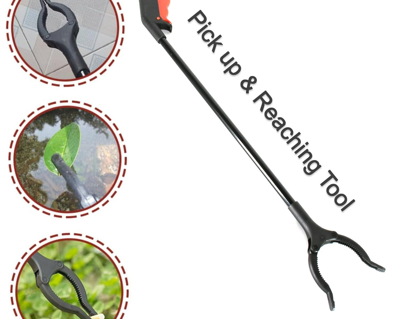 Extra Long Pickup Aid Trash Picker Upper, Rotating Hand, Heavy Duty Grip Arm - Reaching Assist for Litter, Elderly, Garden  Disabled, Handicap Arm