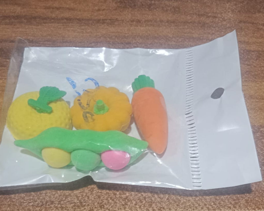 Mix Design Fancy & Stylish Colorful Erasers (1 Set / 4 Pc Set)