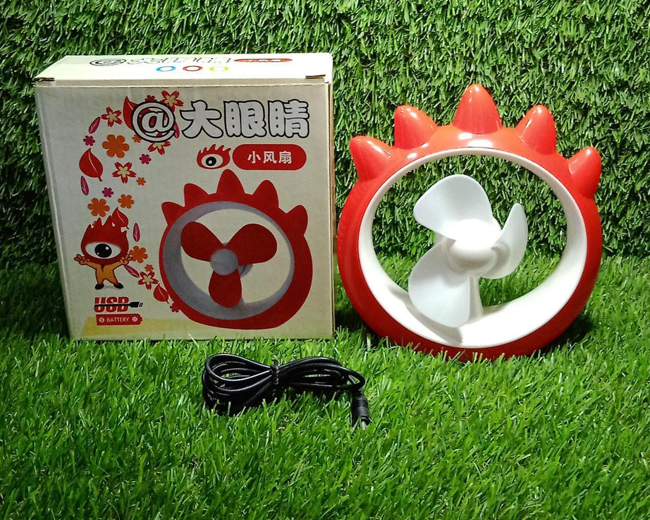 MINI DESKTOP FAN RECHARGEABLE TABLE FAN HANDHELD FAN USB FAN DESK FAN COOLING FAN FOR HOME , OFFICE , CAR, & MULTI USE FAN (Battery Not Include)