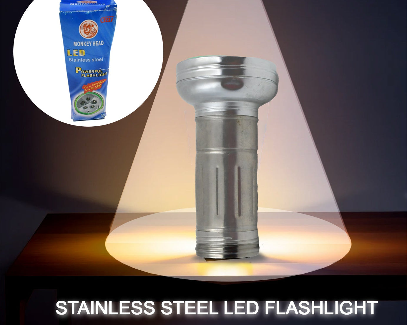 Nostalgic Flashlight,Flashlight Outdoor, Portable Nostalgic Simple Iron Outdoor Old-Fashioned Flashlight