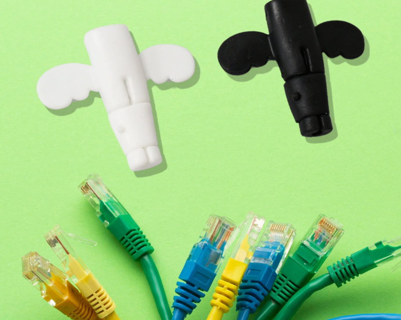 Silicone Data Cable Protector, Angel Data Cable Protective Cover, 2 in 1 Mobile Phone Cord Earphone Cord Saver Storage Tool