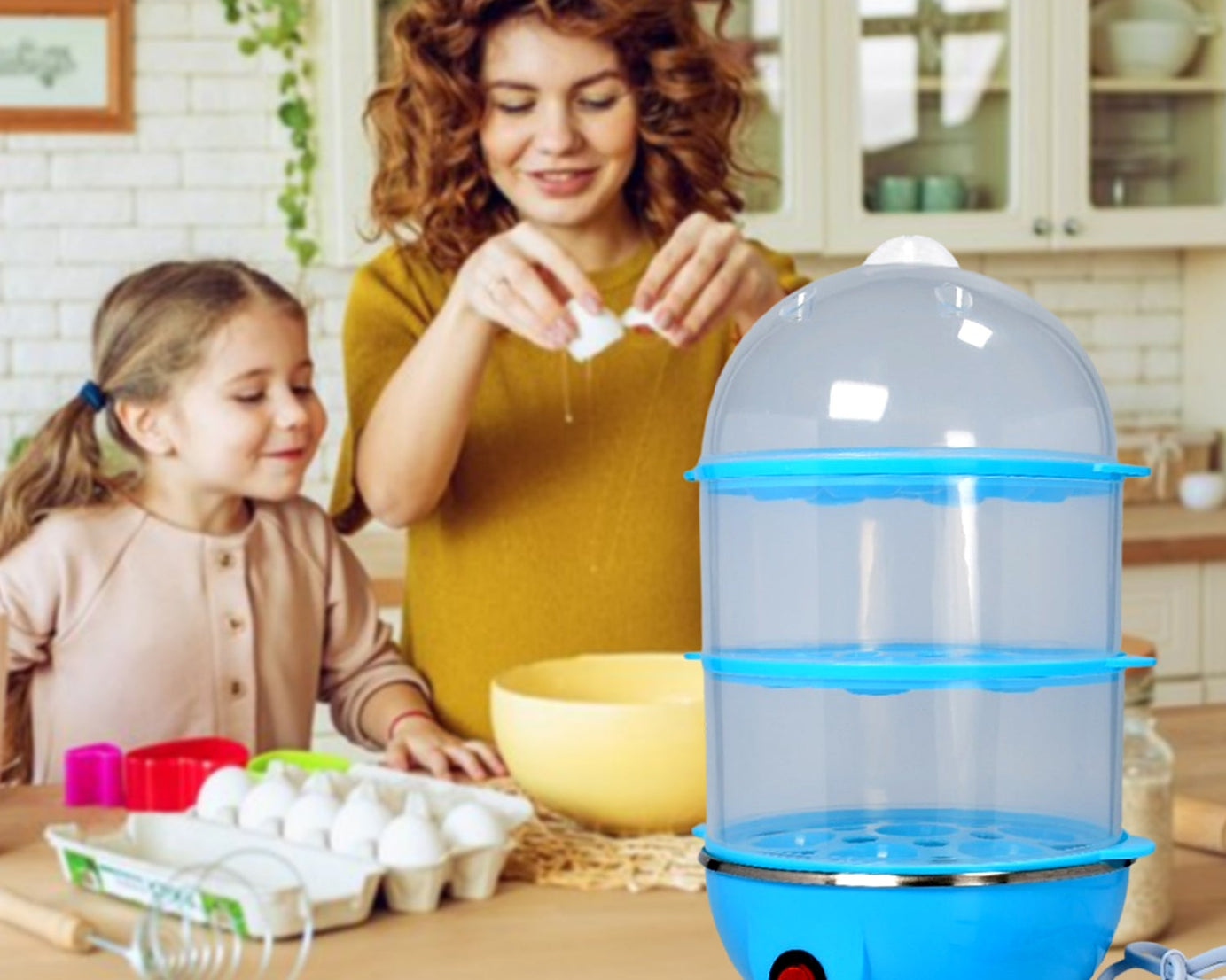 Egg Boiler / Poacher / Cooker / Electric Steamer (3 Layer)