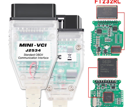 USB to OBD2 16 Pin MINI VCI FT232RL Single Diagnostic Cable for Toyota TIS Techstream