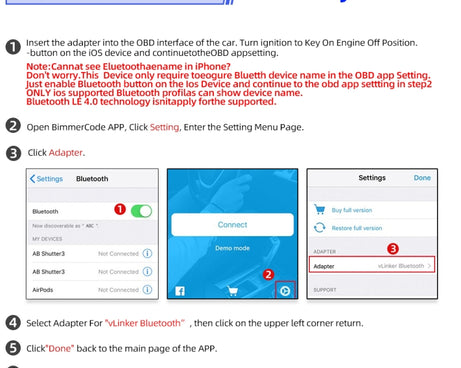 VLINKER BM+ V2.2 Bluetooth 4.0 Car OBD Fault Diagnosis Detector