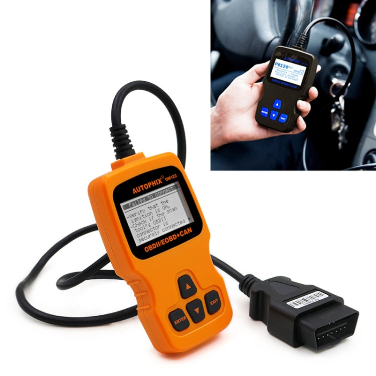 AUTOPHIX OM123 Car Portable OBD2 Scanner Car Diagnostic Tool OBD 2 Automotive Scanner EOBD Code Reader, OM123 (Orange)