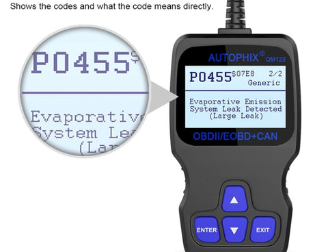 AUTOPHIX OM123 Car Portable OBD2 Scanner Car Diagnostic Tool OBD 2 Automotive Scanner EOBD Code Reader, OM123 (Orange)
