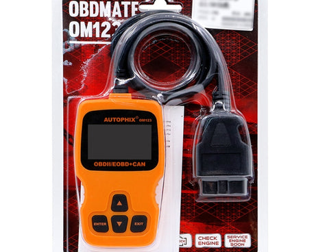 AUTOPHIX OM123 Car Portable OBD2 Scanner Car Diagnostic Tool OBD 2 Automotive Scanner EOBD Code Reader, OM123 (Orange)