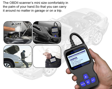 AUTOPHIX OM123 Car Portable OBD2 Scanner Car Diagnostic Tool OBD 2 Automotive Scanner EOBD Code Reader, OM123 (Orange)