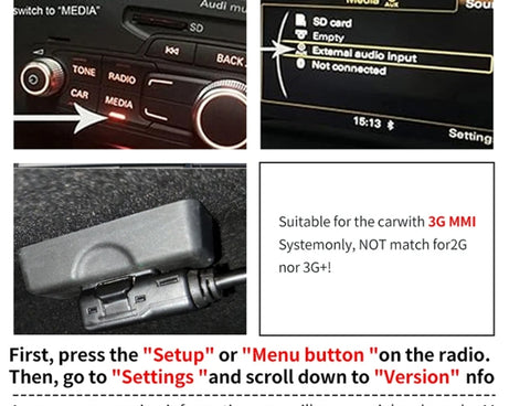 Car MMI 3G AMI Bluetooth Audio Cable Wiring Harness for Audi Q5 A5 A7 R7 S5 Q7 A6L A8L A4L