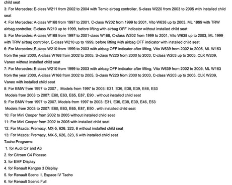 SQU OF68 Universal Car Emulator Signal Reset Immo / Tacho Programs Place ESL Diagnostic Seat Occupancy Sensor Tool, OF68