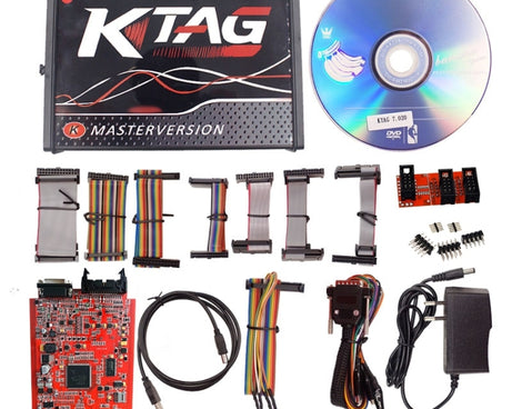 KTAG V7.020 Red PCB Board ECU Programming Tool Unlimited Token, EU Plug