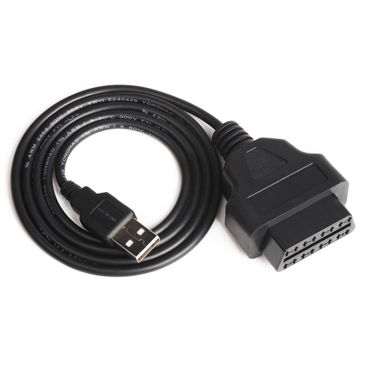 Car OBD 2 Female to USB Connector OBD Plug GPS Cable, Cable Length: 1m, Female to USB
