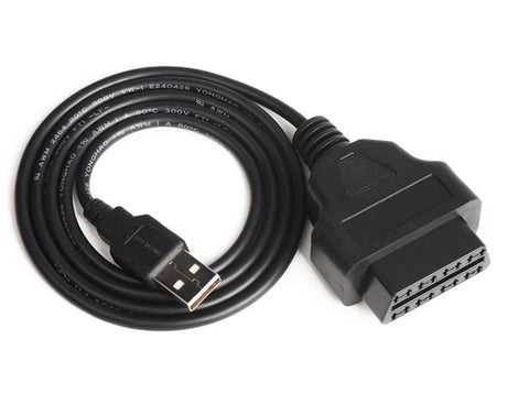 Car OBD 2 Female to USB Connector OBD Plug GPS Cable, Cable Length: 1m, Female to USB