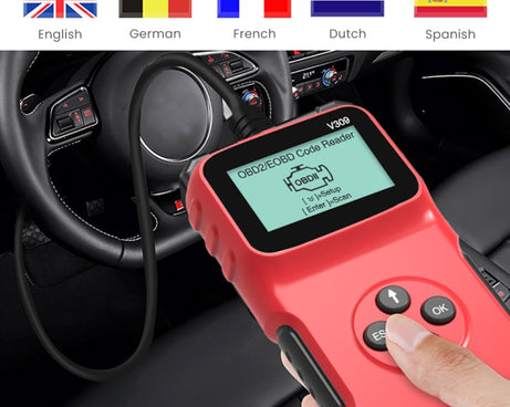 V309 Car Portable OBD2 Scanner Car Diagnostic Tool OBD 2 Automotive Scanner OBD Code Reader, V309