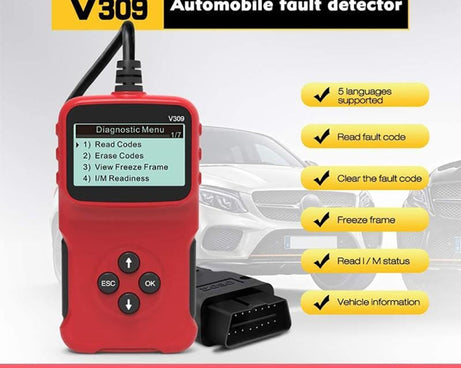 V309 Car Portable OBD2 Scanner Car Diagnostic Tool OBD 2 Automotive Scanner OBD Code Reader, V309
