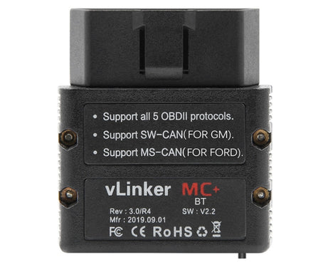 Vgate VLINKER MC V2.2 Bluetooth 3.0 Car OBD Fault Diagnosis Detector, MC V2.2 Bluetooth 3.0