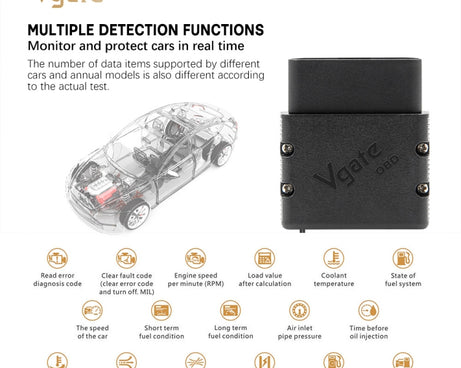 Vgate VLINKER MC V2.2 Bluetooth 3.0 Car OBD Fault Diagnosis Detector, MC V2.2 Bluetooth 3.0